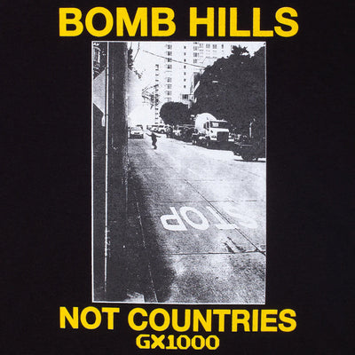 GX1000 Bomb Hills Not Countries Tee Black
