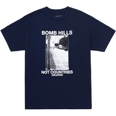 GX1000 Bomb Hills Not Countries Tee Navy