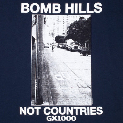 GX1000 Bomb Hills Not Countries Tee Navy