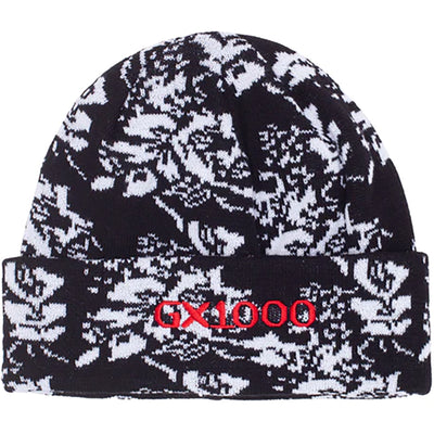GX1000 Floral Beanie Black