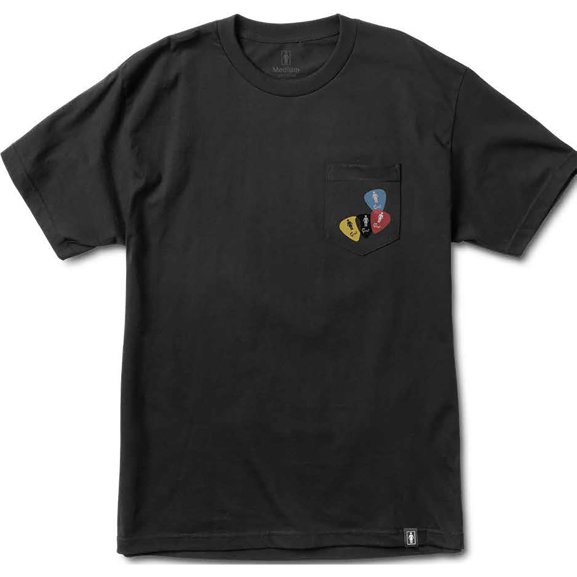 Girl Stomp Picks Pocket Tee Black