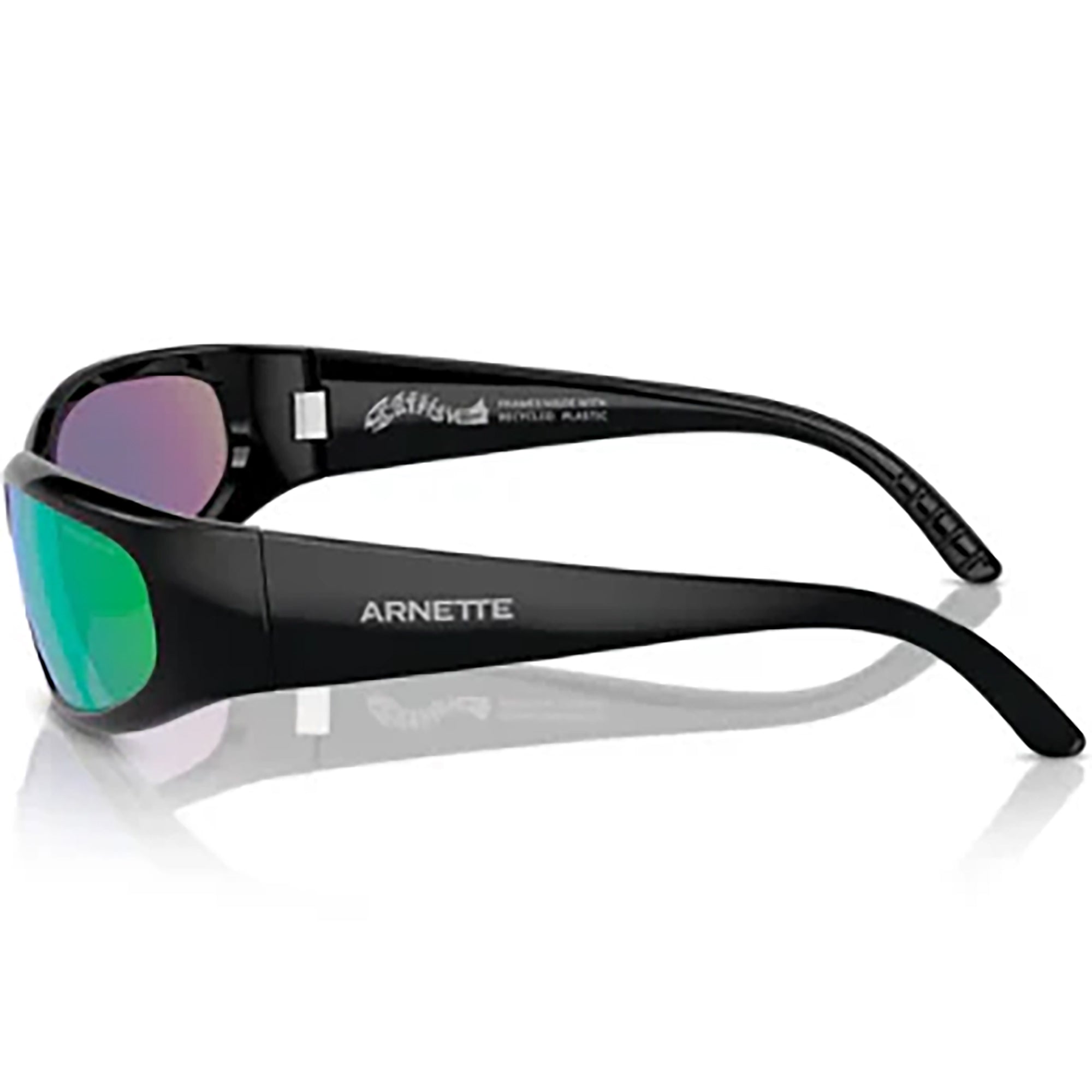 Girl x Arnette Catfish Sunglasses Black/Green Mirror