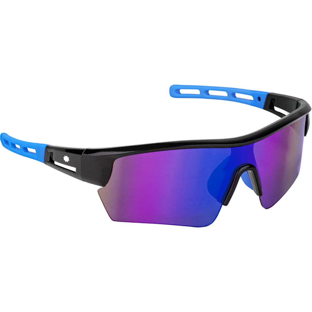 Glassy Eyewear Waco Sunglasses Black/Blue Mirror