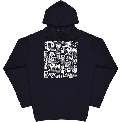 Glue Pinned Hoodie Navy