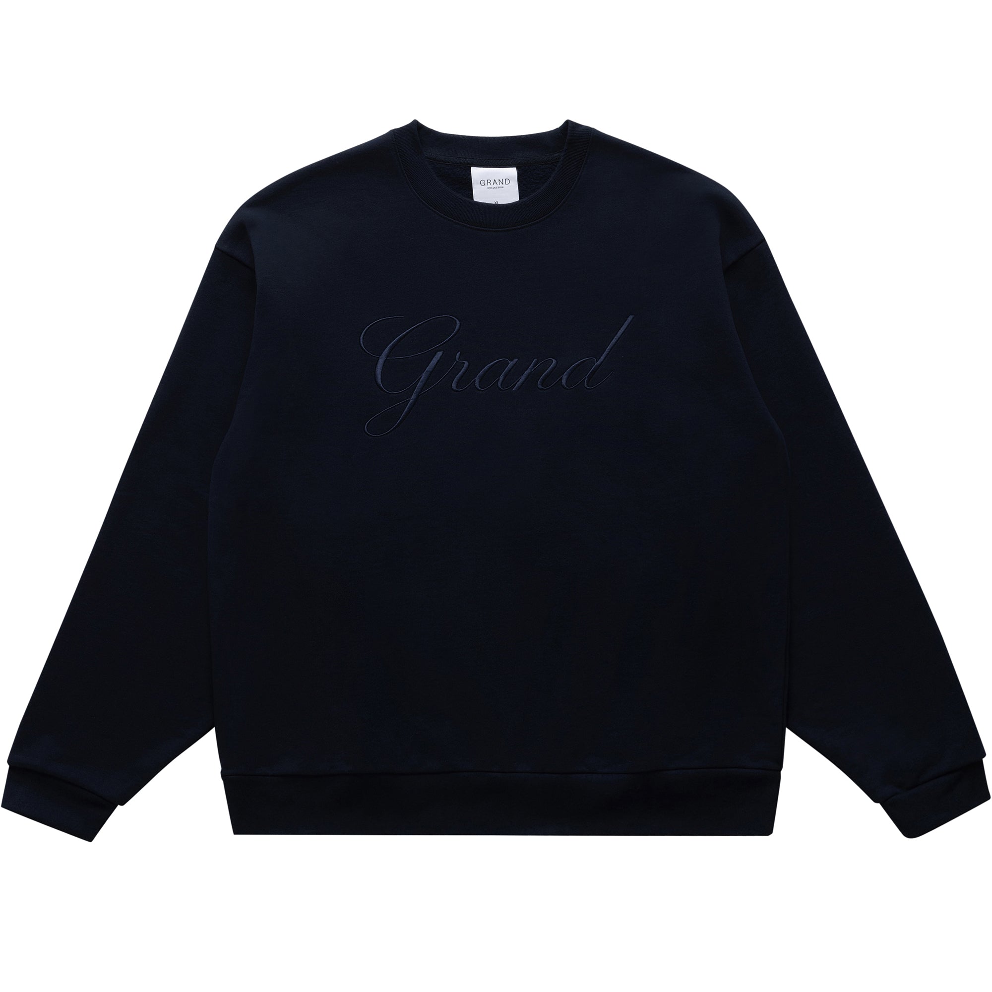 Grand Collection Embroidered Crewneck MIdnight Navy