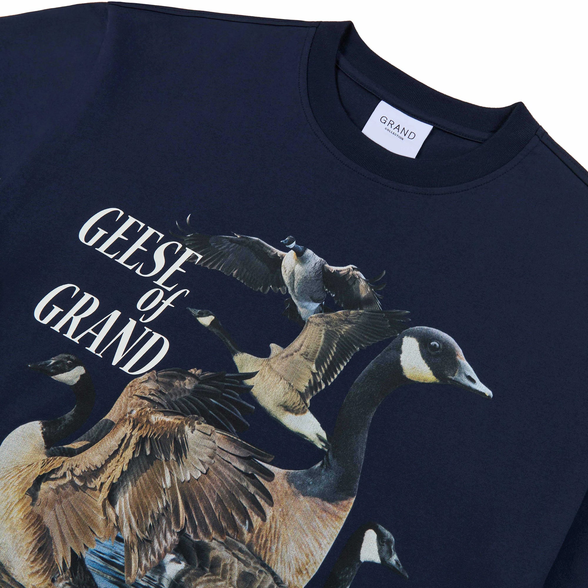 Grand Collection Geese Of Grand Tee Midnight Navy