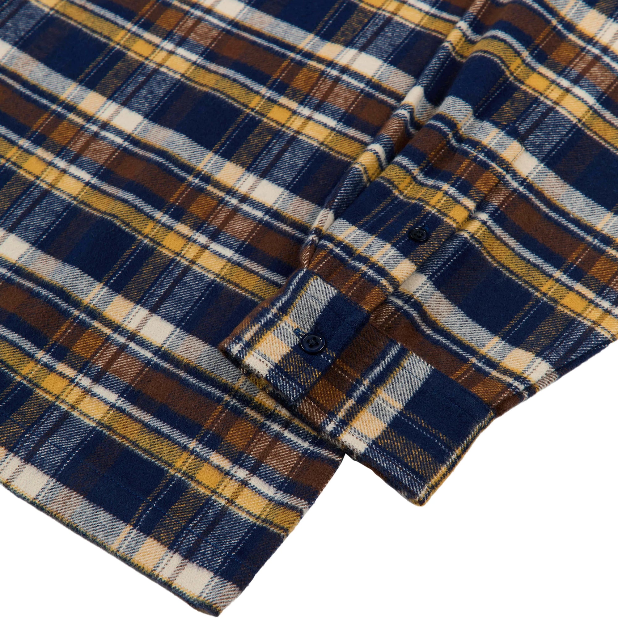 Grand Collection Japanse Cotton Overshirt Yellow/Espresso