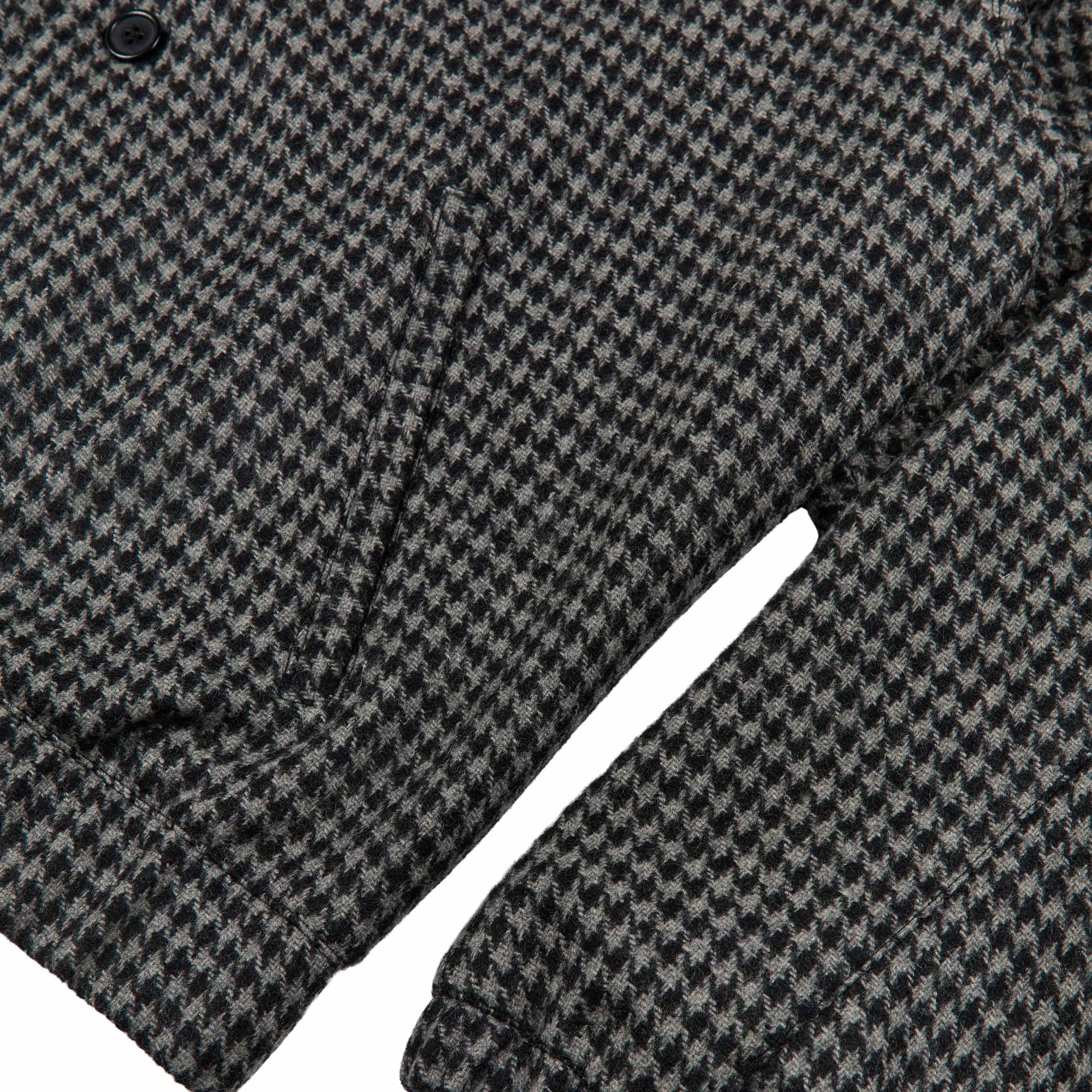 Grand Collection Wool Houndstooth Blouson Jacket Black/Grey