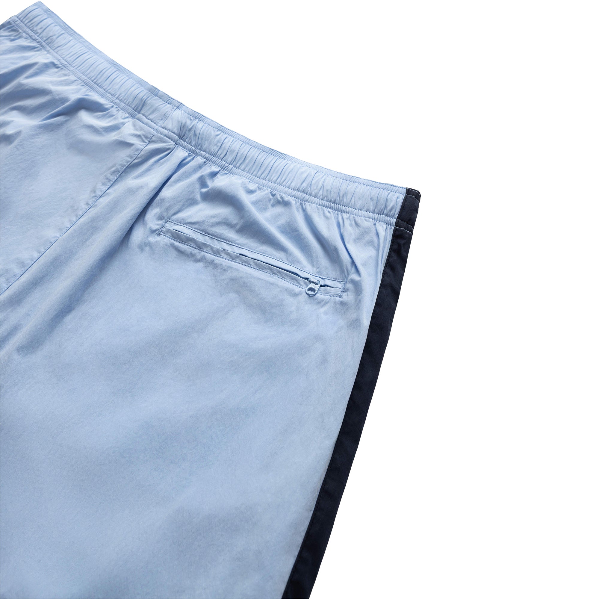 Grand Collection Cotton/Nylon Track Short Powder Blue/Midnight Navy