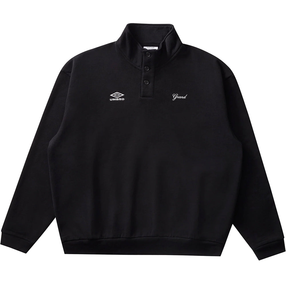 Grand Collection x Umbro Sweatshirt With Button Collar Black