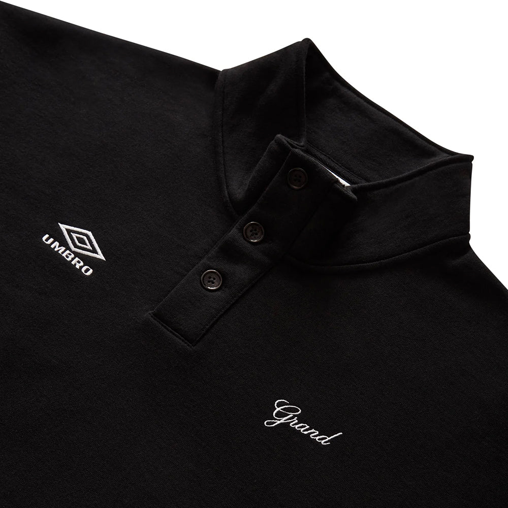 Grand Collection x Umbro Sweatshirt With Button Collar Black