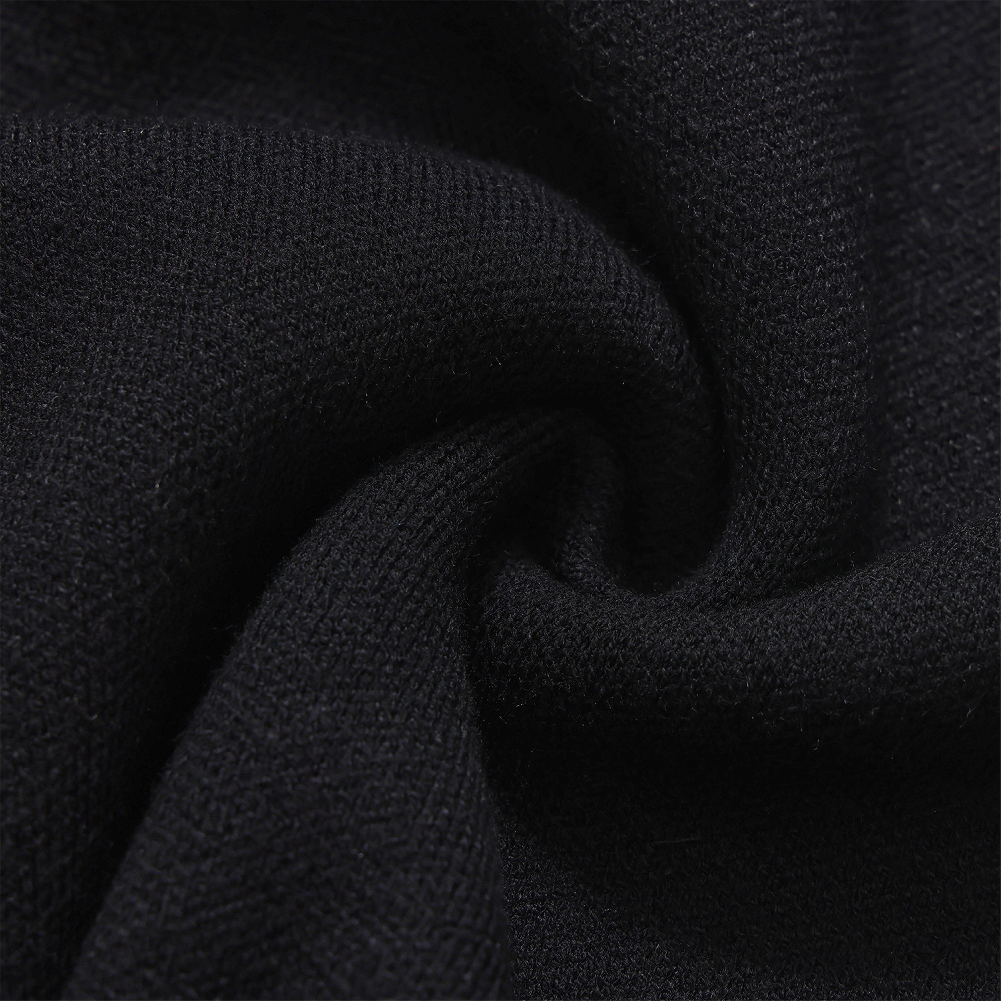 Hélas Aldo Knit Full Zip Polo Black