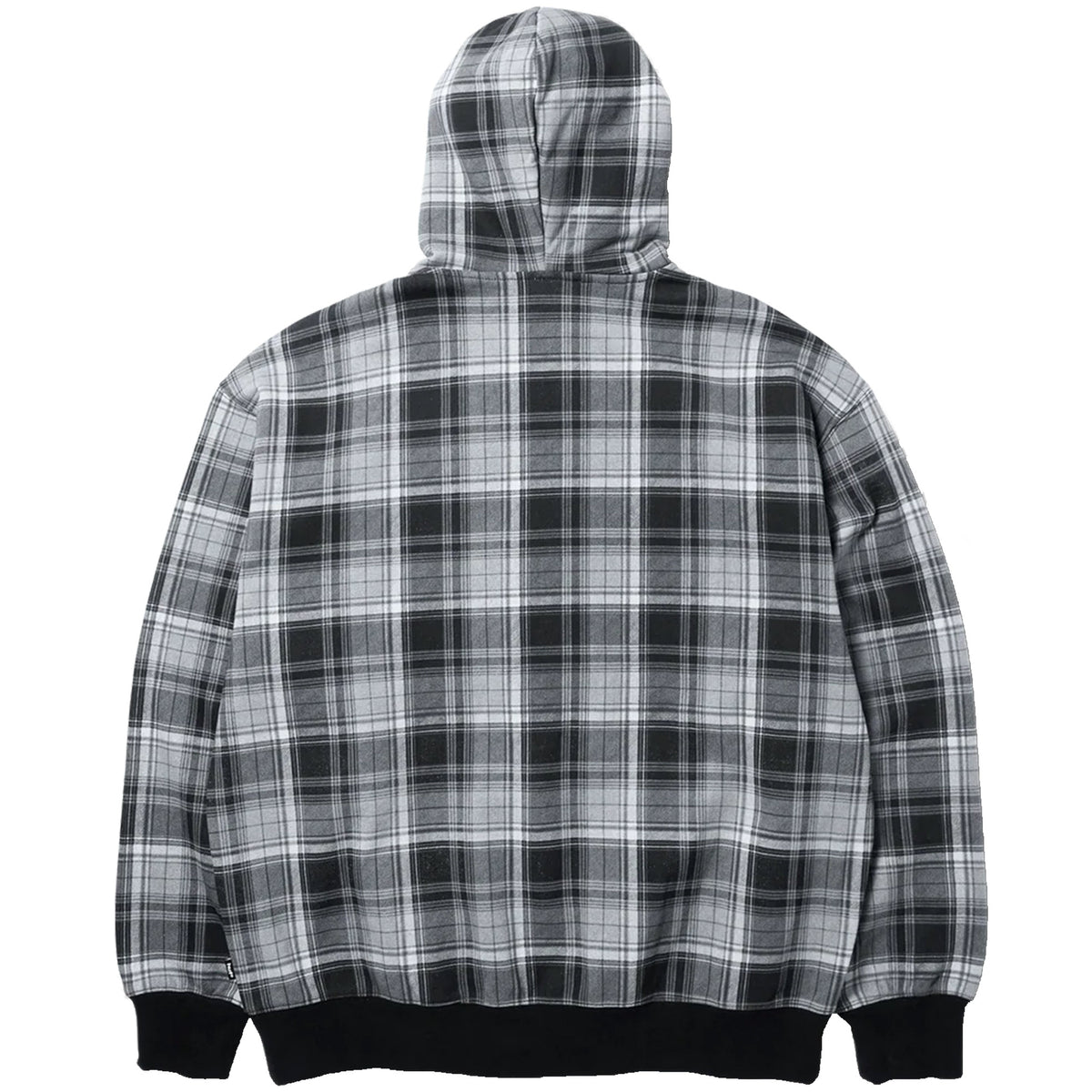 HUF Arch Plaid Heavyweight Zip Hoodie Black