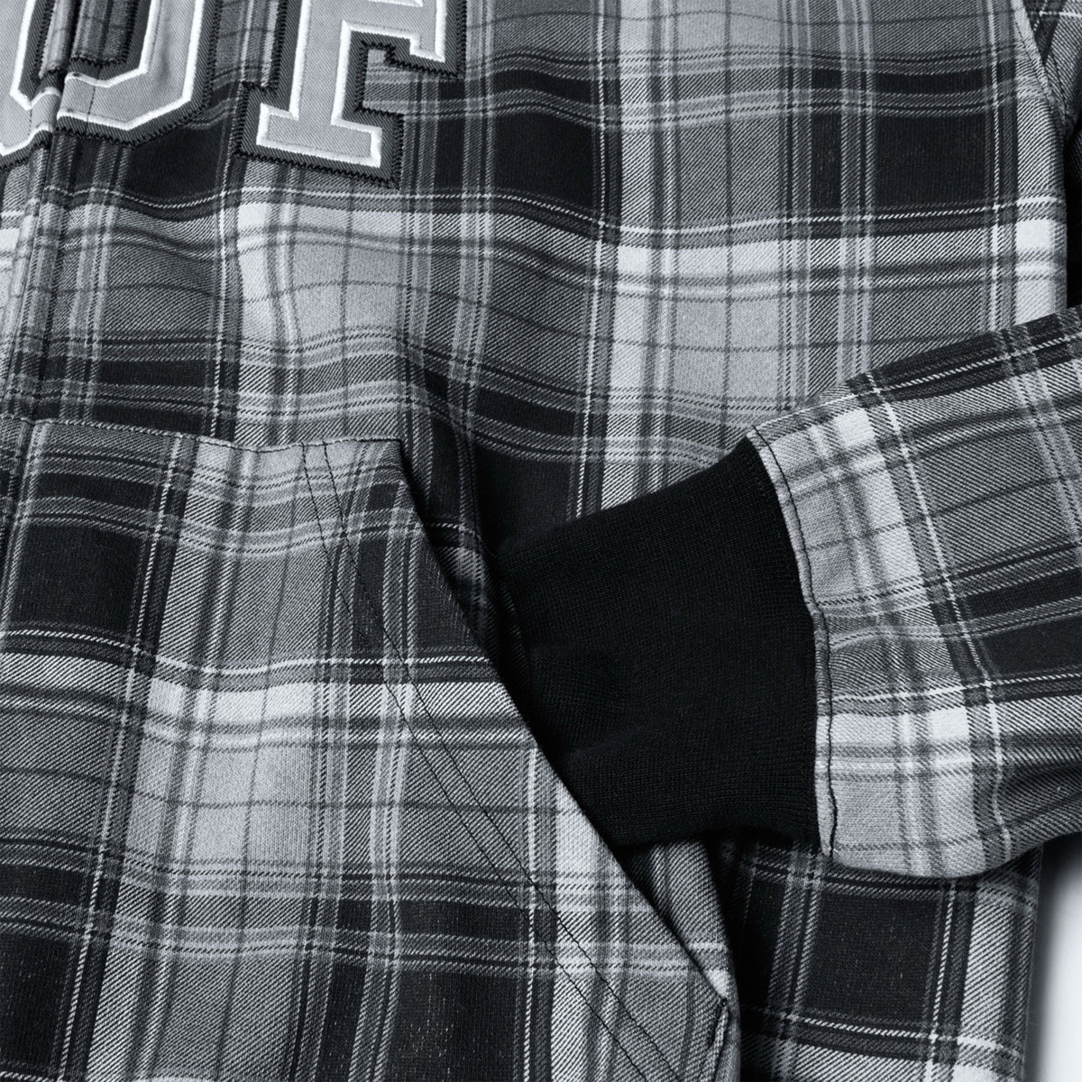HUF Arch Plaid Heavyweight Zip Hoodie Black