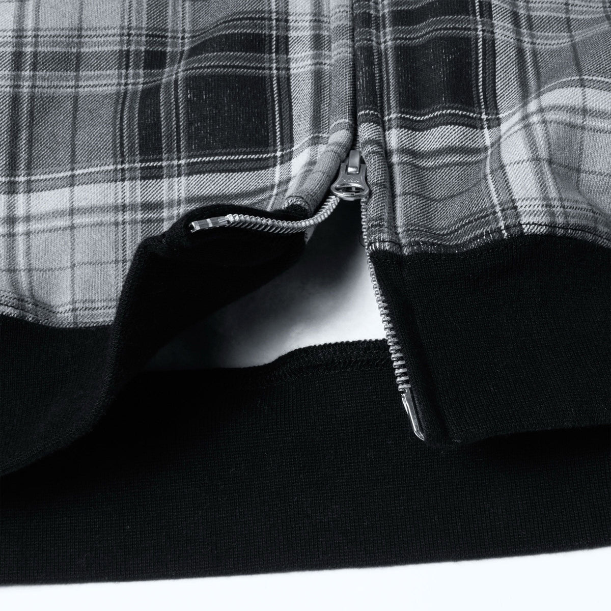 HUF Arch Plaid Heavyweight Zip Hoodie Black