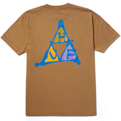 HUF No-Fi Triple Triangle T Shirt Camel