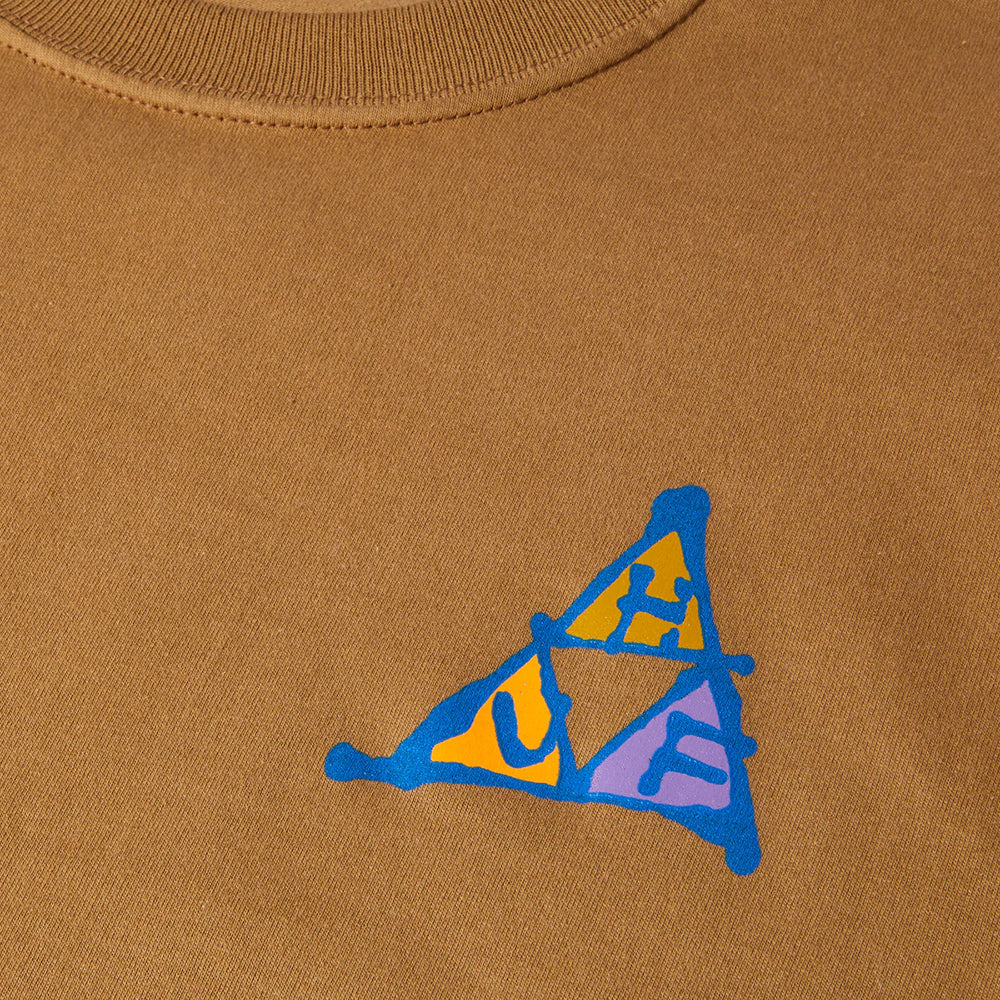 HUF No-Fi Triple Triangle T Shirt Camel