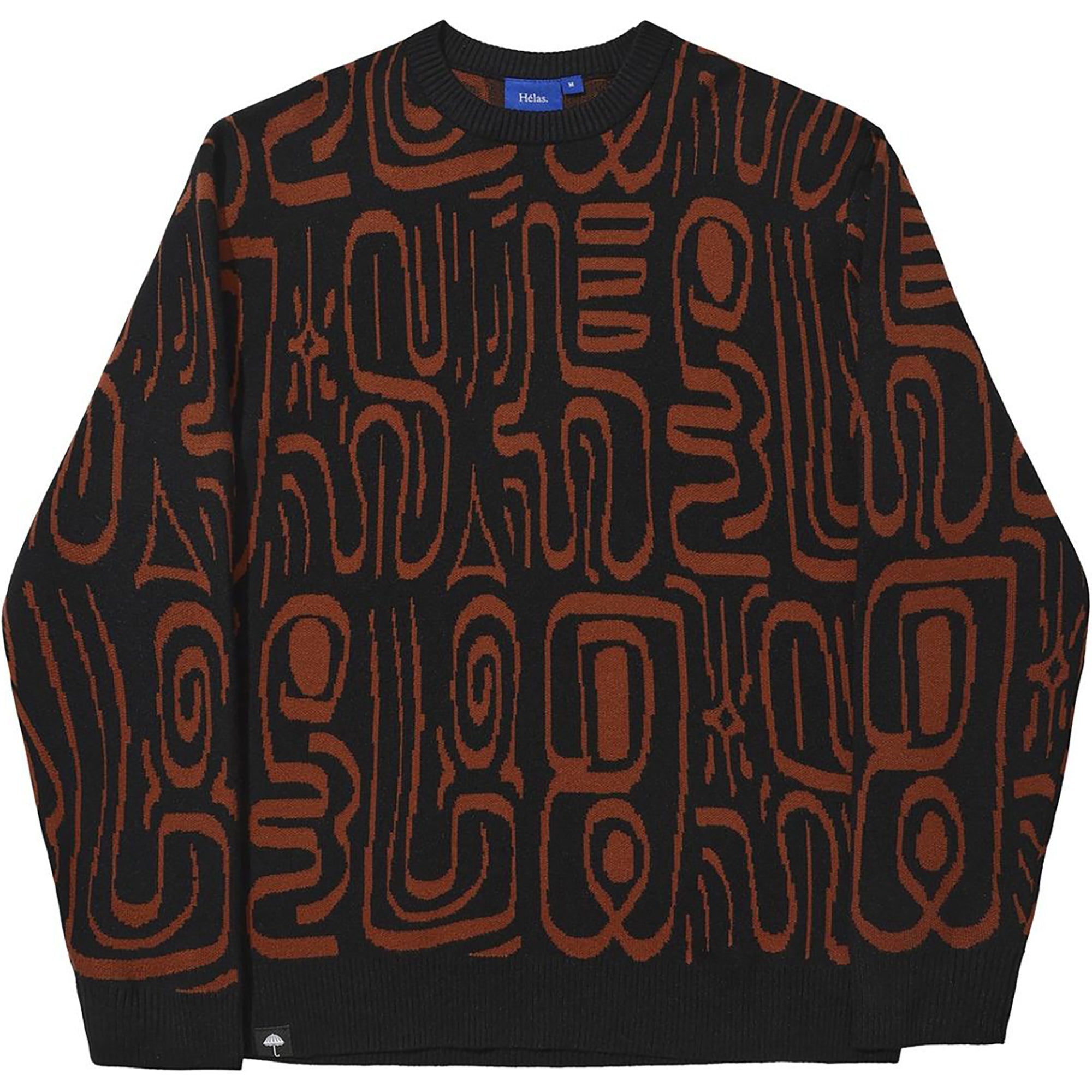 Hélas Abstract Crewneck Knit Black/Brown