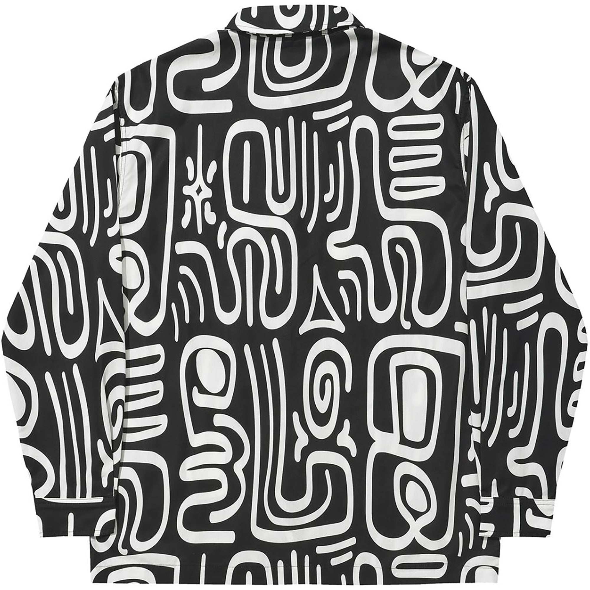 Hélas Abstract Long Sleeve Shirt Black/White