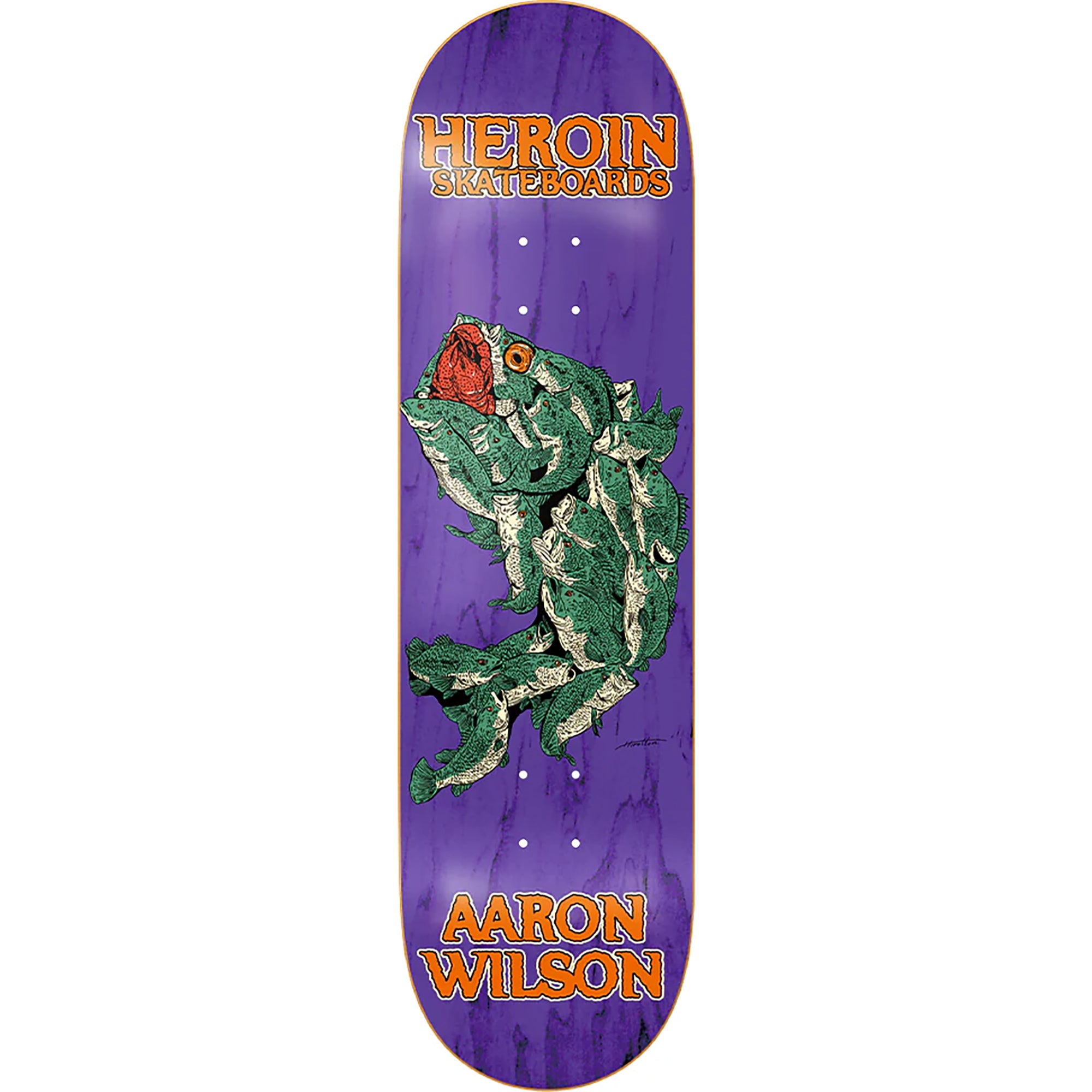 Heroin Aaron Wilson Fish Skateboard Deck 8.75"
