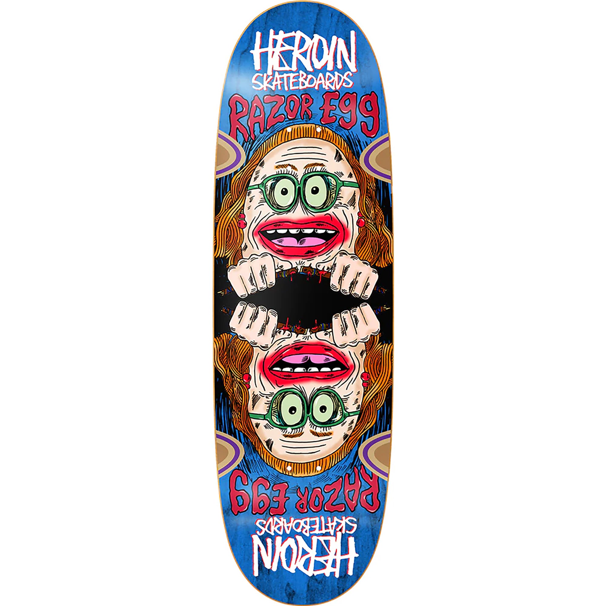 Heroin Auntie Razoregg Skateboard Deck 9.75"
