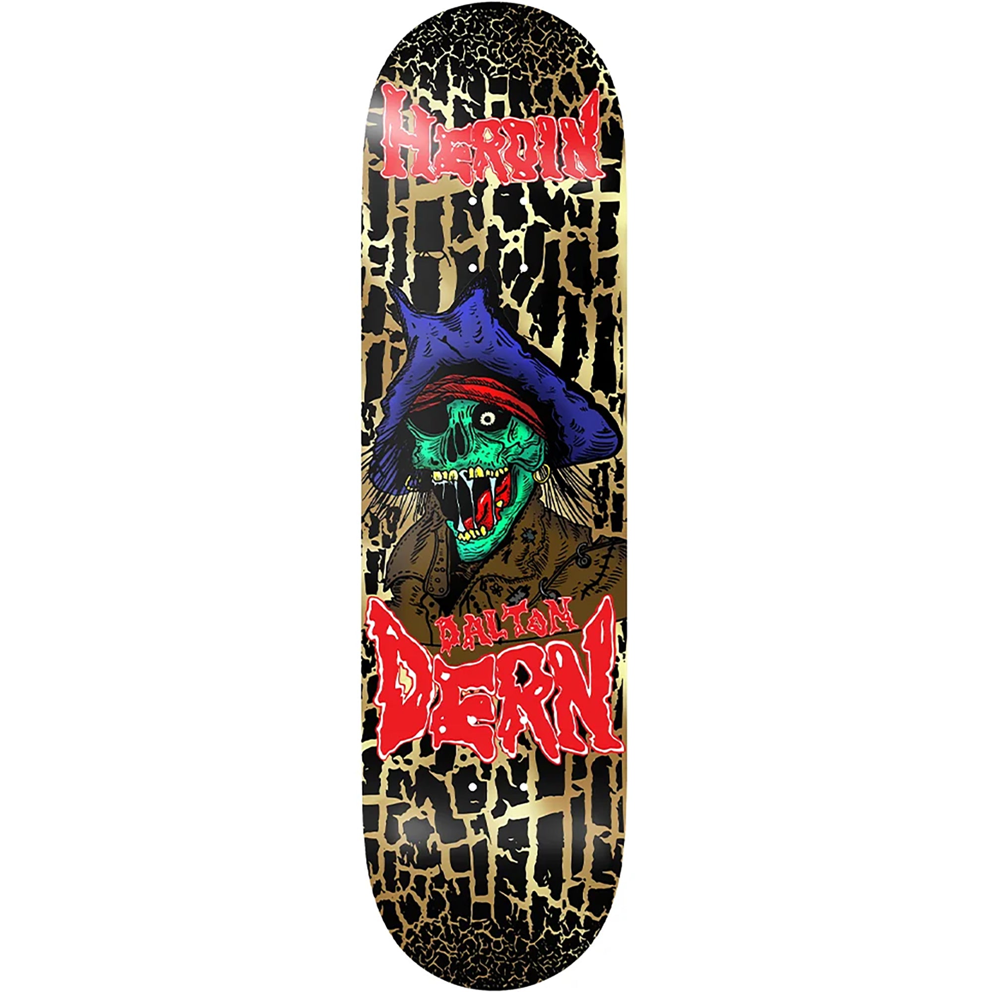 Heroin Dalton Dern KO2 Pirate Skateboard Deck 8.75"