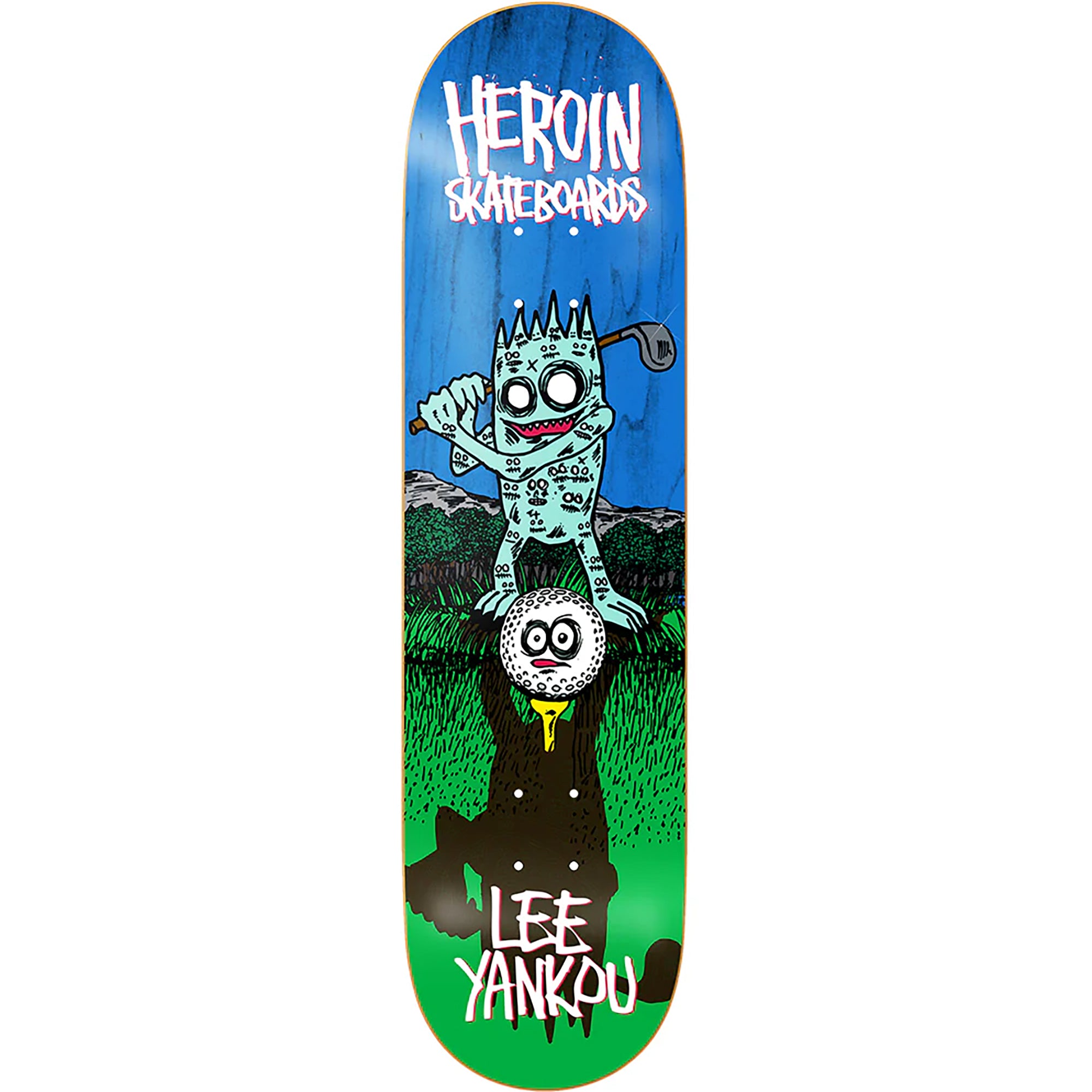Heroin Lee Yankou Golf Imp Skateboard Deck 8.25