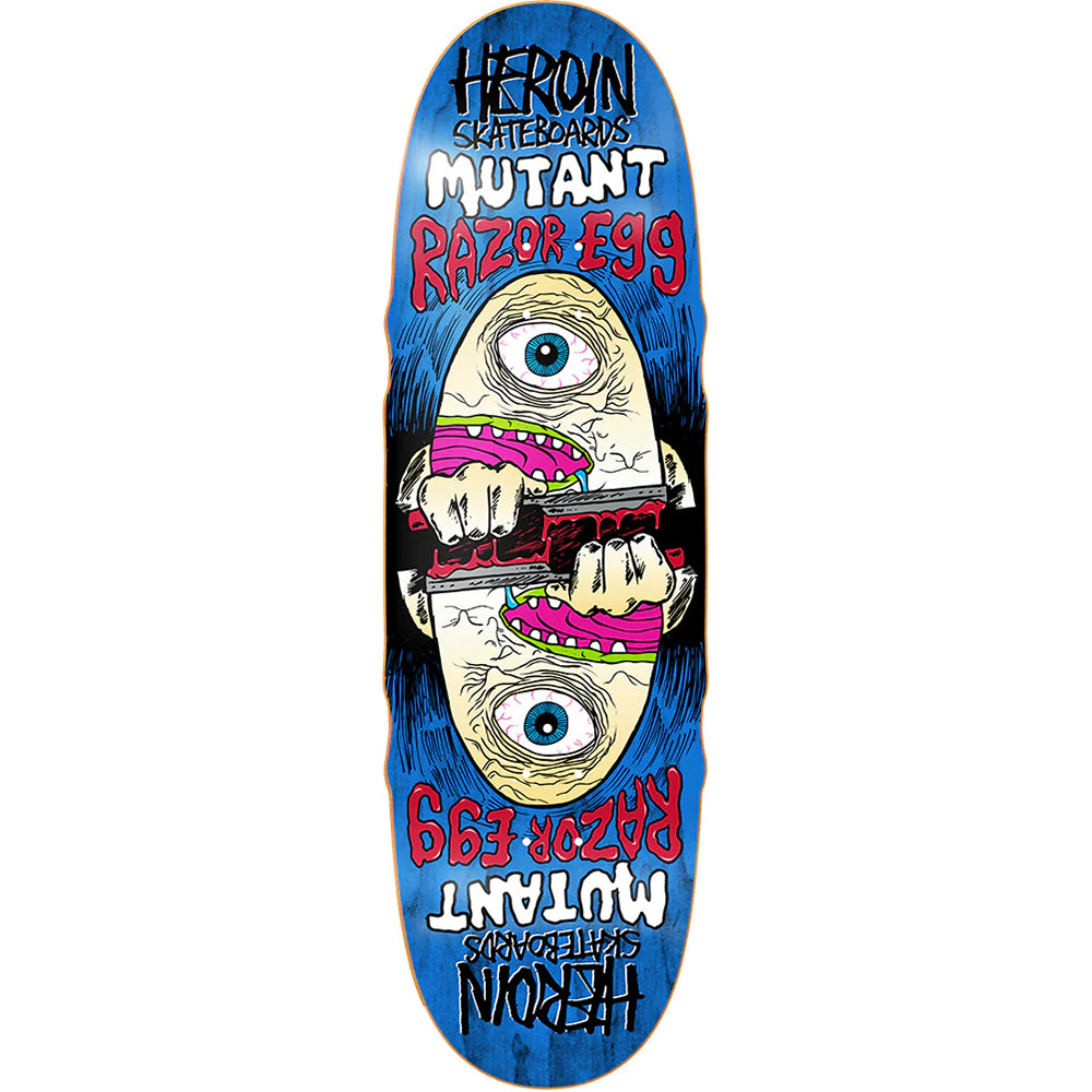 Heroin Mutant Razor Egg Skateboard Deck 9.5"