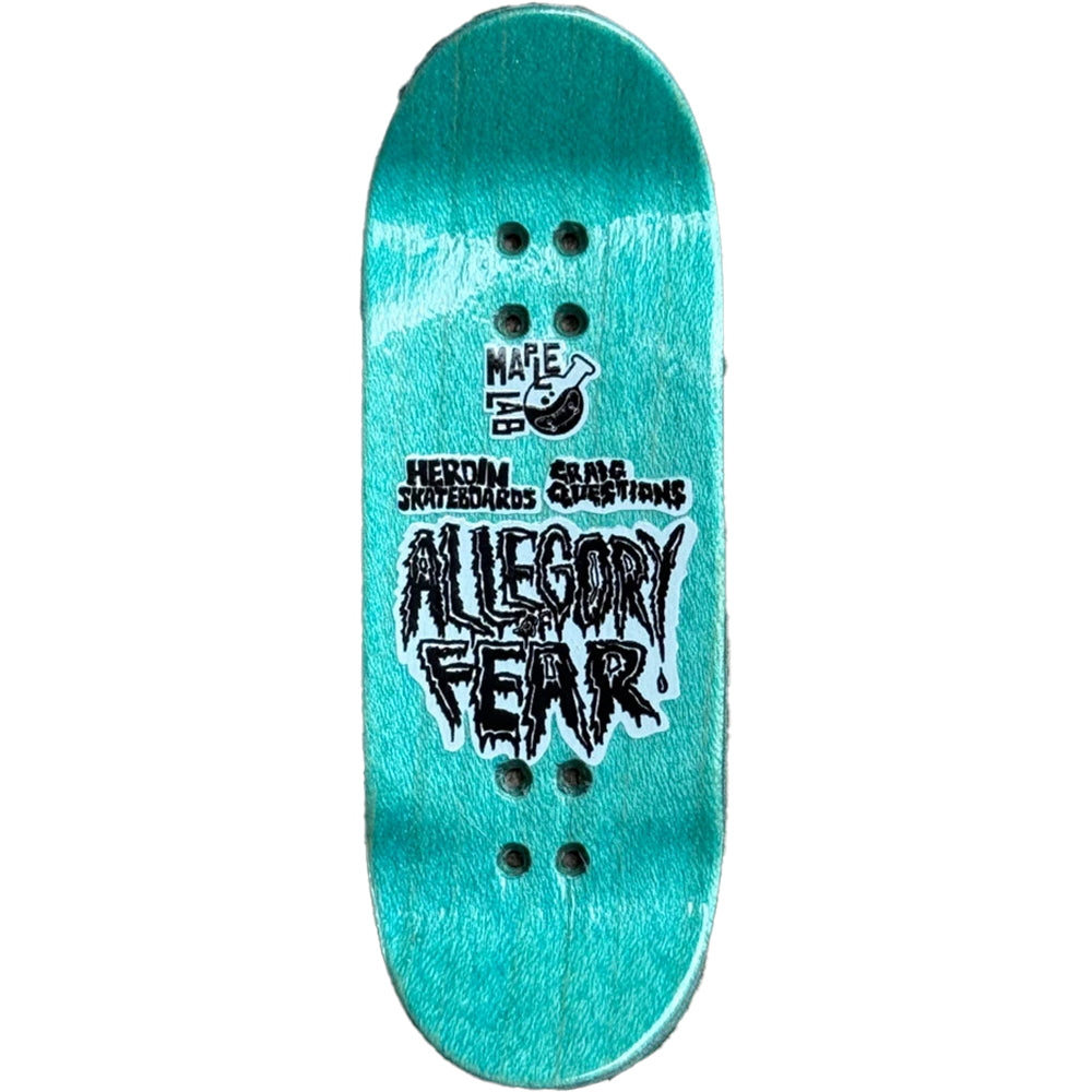 Heroin x Maple Lab Dalton Dern Allegory of Fear Fingerboard Deck 34mm