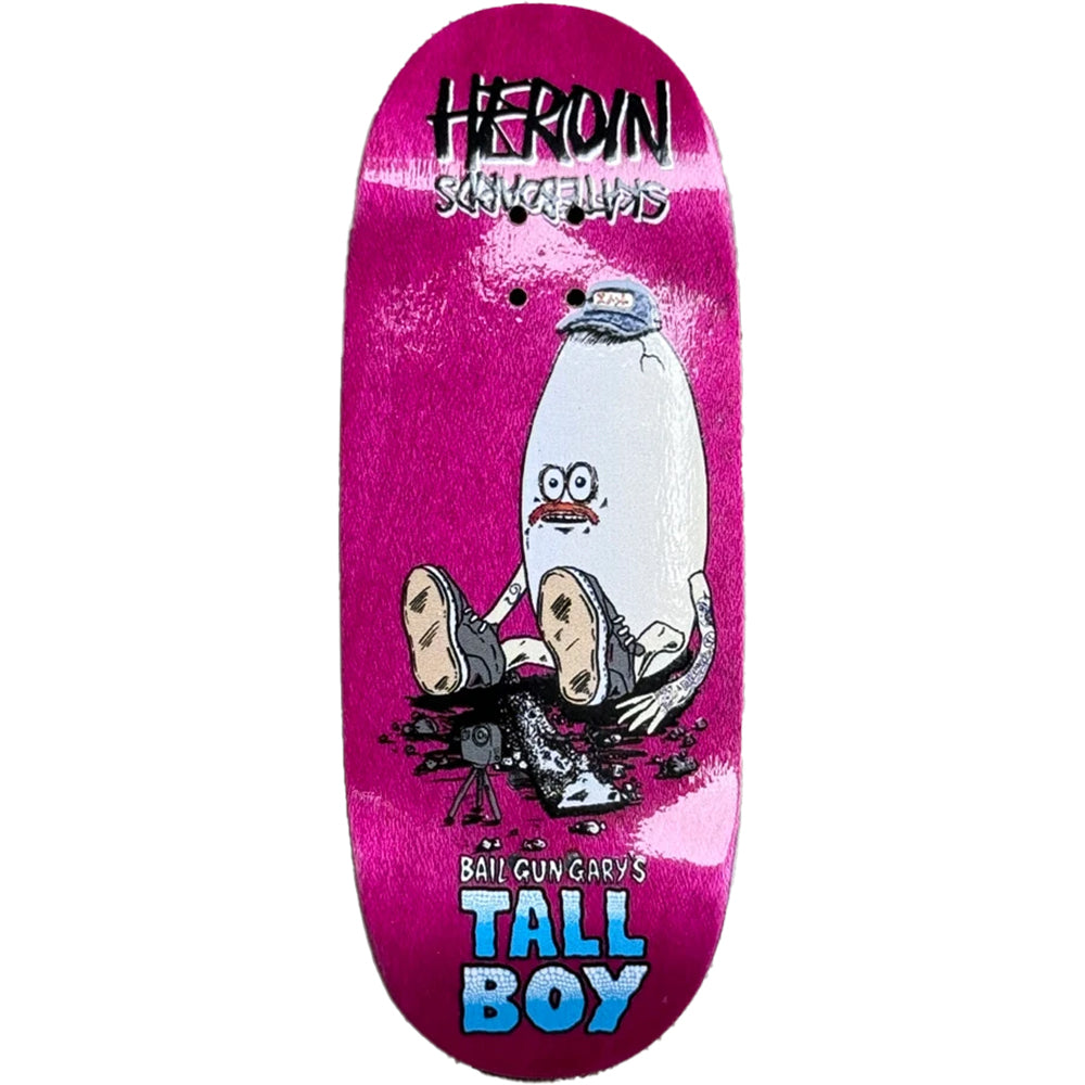 Heroin x Maple Lab Bail Gun Gary's Tall Boy Fingerboard Deck 38mm