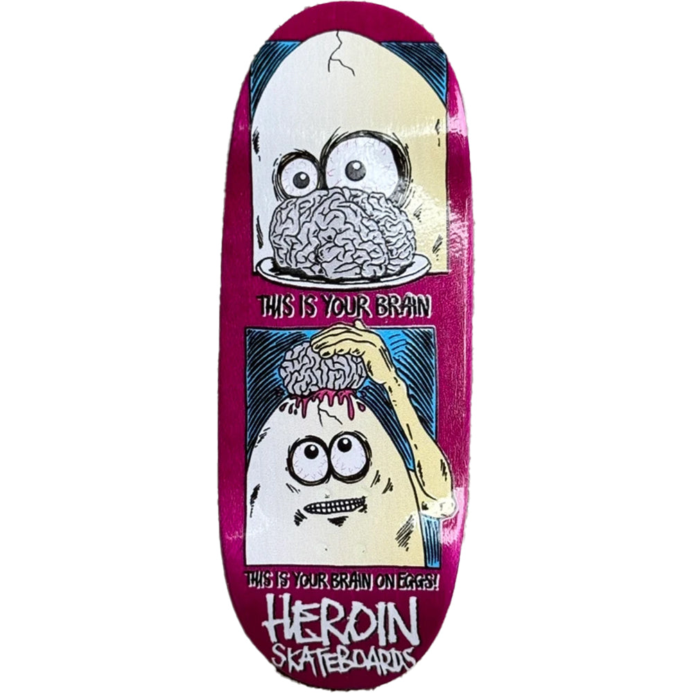 Heroin x Maple Lab Brain on Eggs Fingerboard Deck 36mm