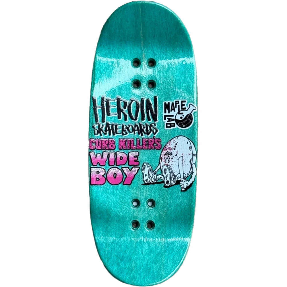 Heroin x Maple Lab Curb Killer Wideboy Fingerboard Deck 38mm