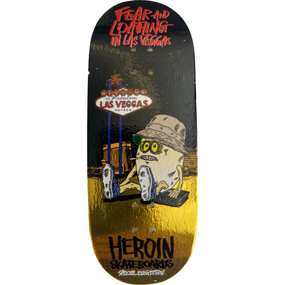 Heroin x Maple Lab Fear and Loathing Gold Foil Fingerboard Deck 36mm
