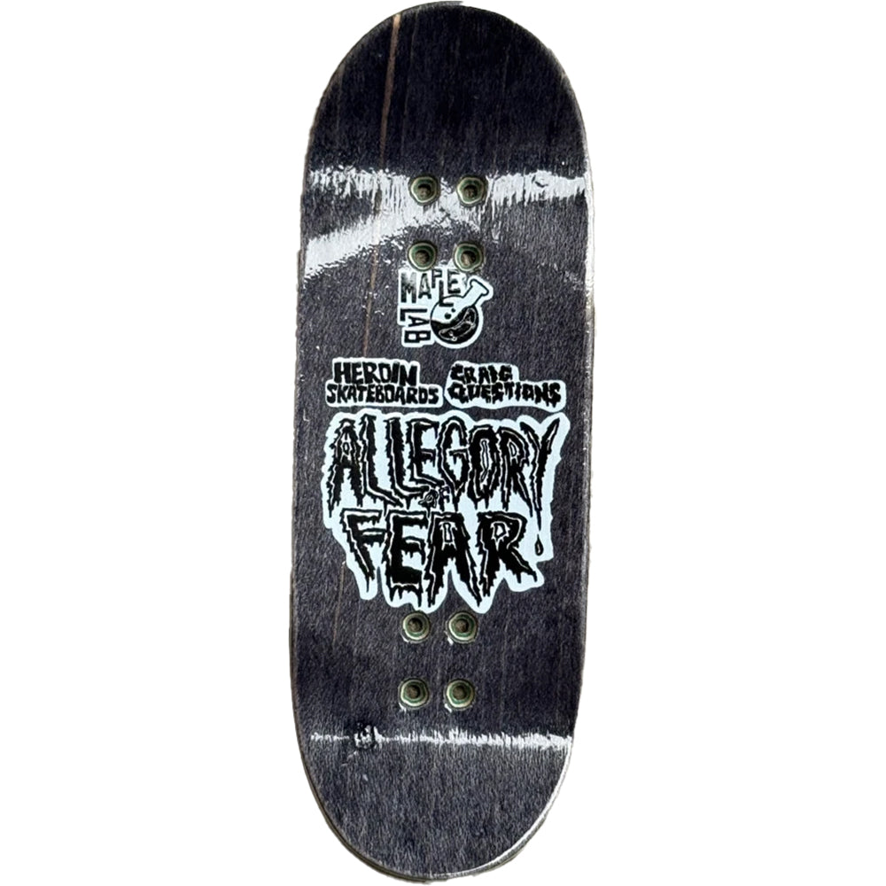 Heroin x Maple Lab Aaron Wilson Allegory of Fear Fingerboard Deck 34mm