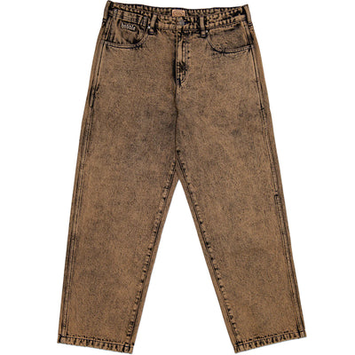 Hoddle 12 Ounce Denim Jean Brown Acid Wash/Blue Stitching