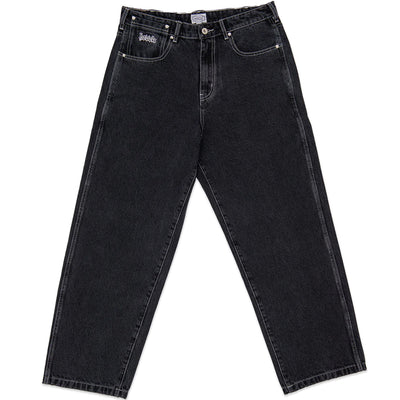 Hoddle 12 Ounce Denim Jean Faded Black Grey/White Stitching