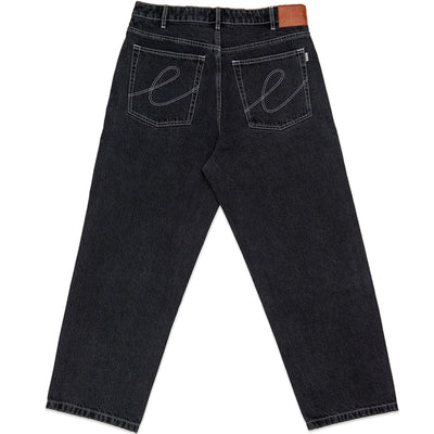 Hoddle 12 Ounce Denim Jean Faded Black Grey/White Stitching