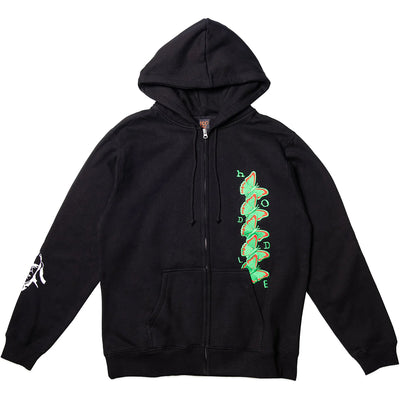 Hoddle Butterfly Zip Up Hoodie Black