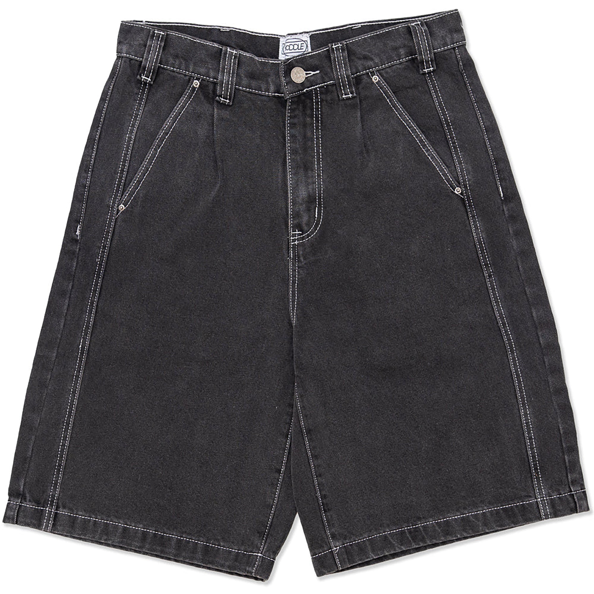 Hoddle Denim Bermuda Shorts Washed Black
