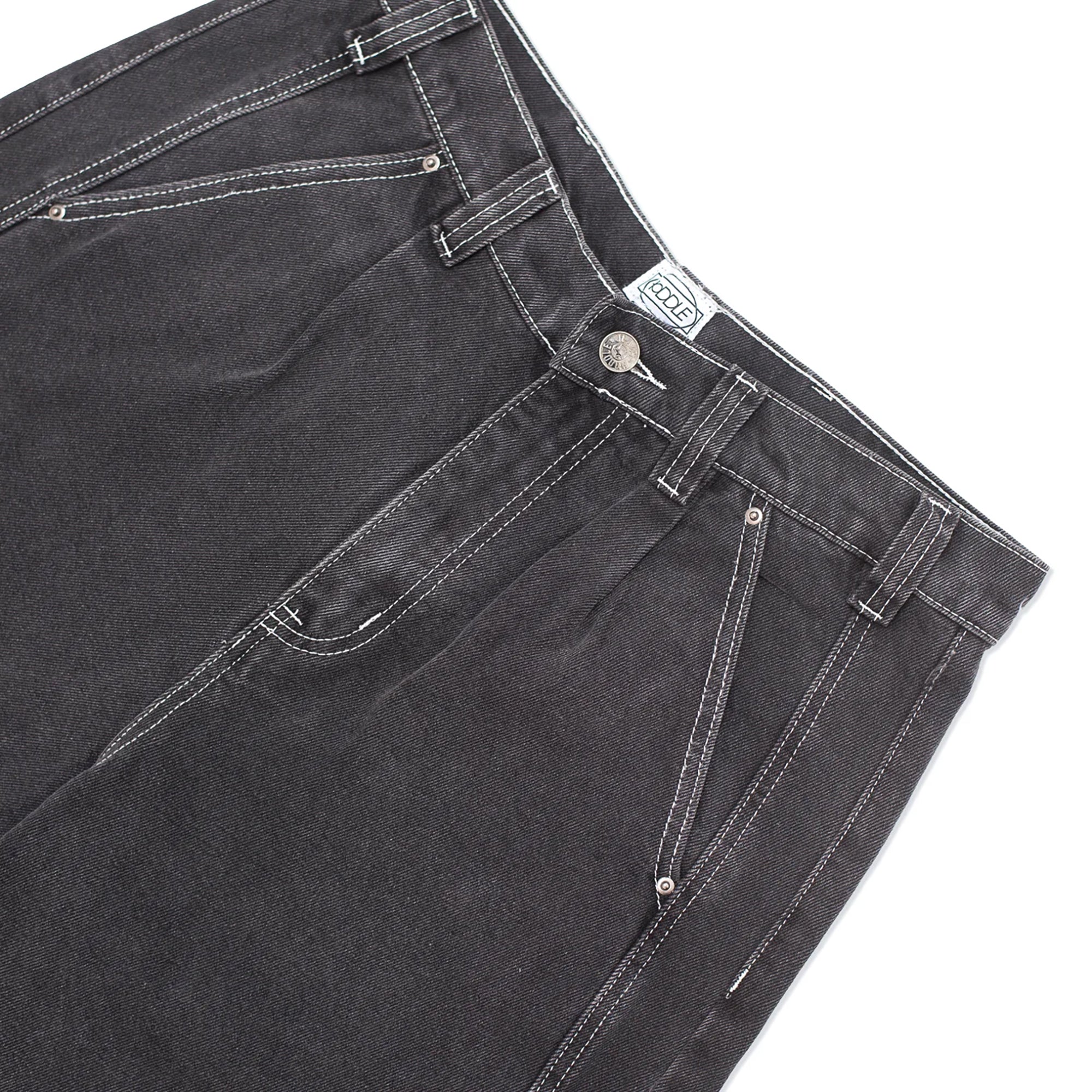 Hoddle Denim Bermuda Shorts Washed Black