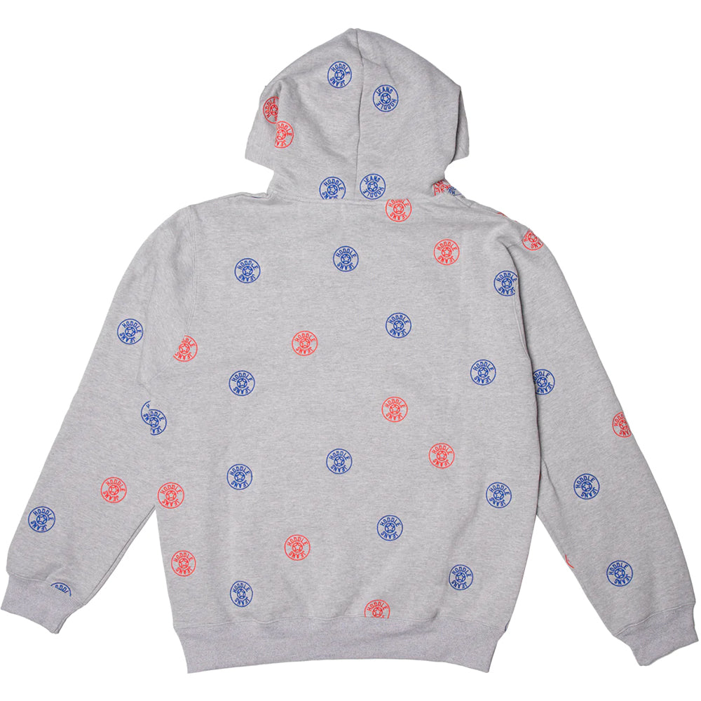 Hoddle Jeans Dot Logo Hoodie Grey