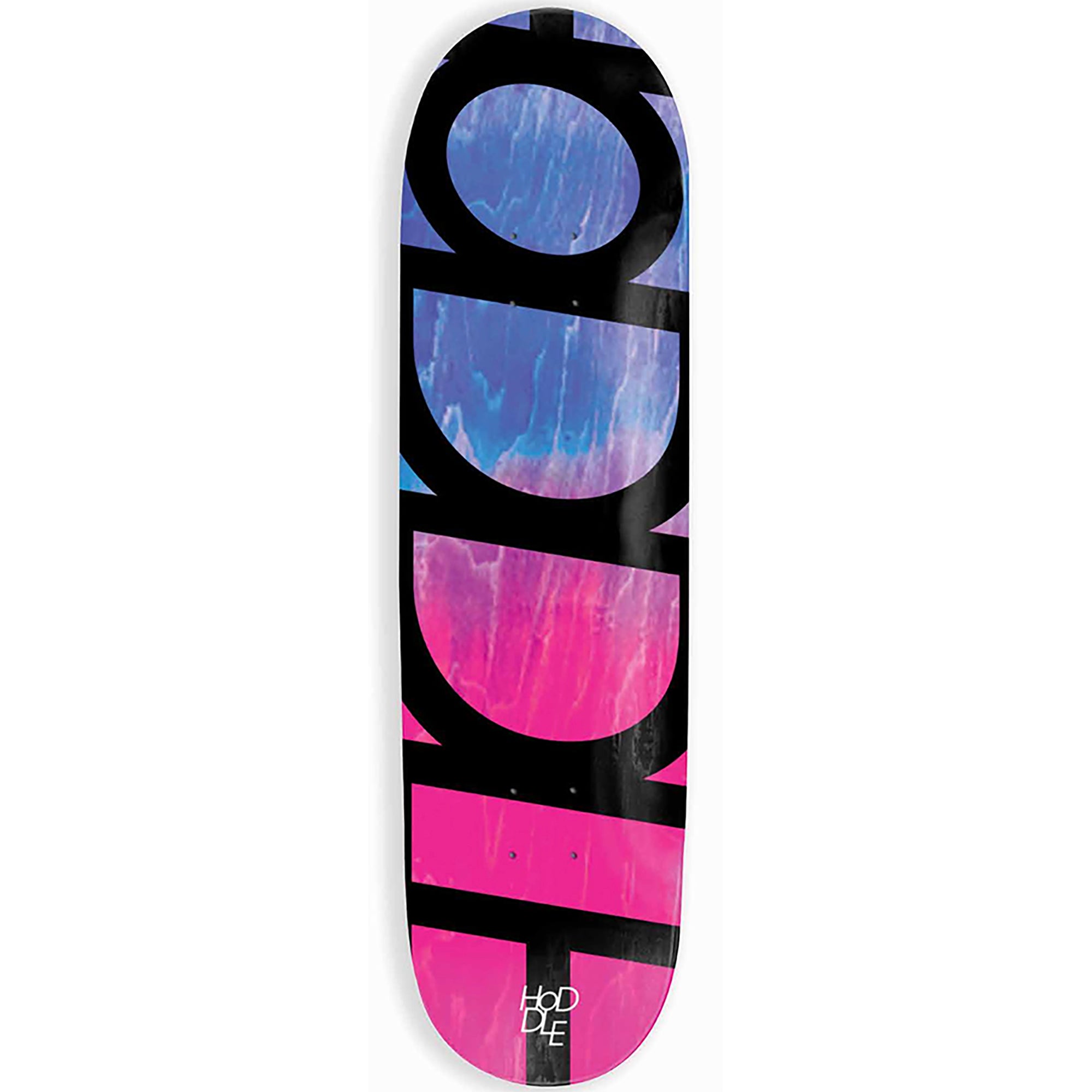 Hoddle Logo Deck Blue/Pink Stain Skateboard Deck 8"