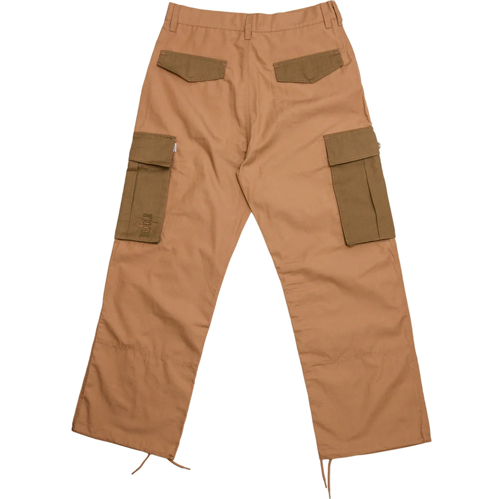 Hoddle Pleated Rip-Stop Cargo Pants Tan/Khaki