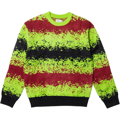 Hoddle Spray Distorted Knit Green/Crimson/Black