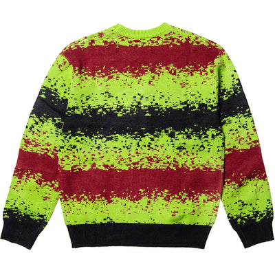Hoddle Spray Distorted Knit Green/Crimson/Black