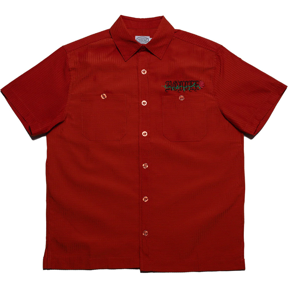 Hoddle Thorn Seersucker Shirt Rust
