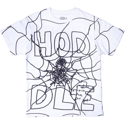 Hoddle Web All Over Print Tee White/Black