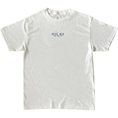 Hotel Blue Logo Tee White/Blue