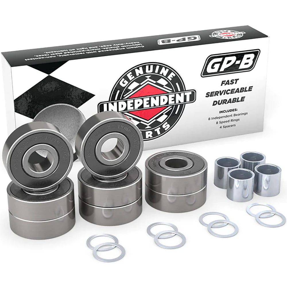 Independent GP-B Skateboard Bearings – Set Of 8, Skate Rated, Brand New