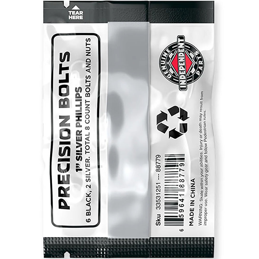 Independent Genuine Parts Skateboard Hardware Phillips Black/Silver 1"